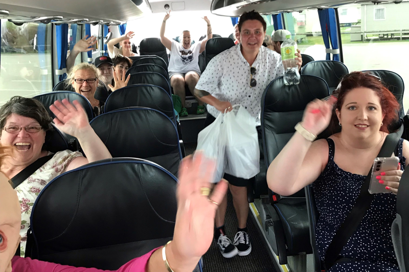 12 Support group on the bus